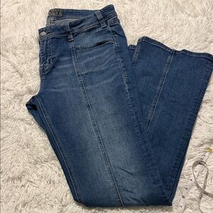 Rock & Roll Cowgirl Medium Blue Straight Leg Jeans